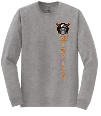 MSFZ UP/DWN 8400  Gildan® DryBlend® 50 Cotton/50 Poly Long Sleeve T-Shirt (SPORT GREY)