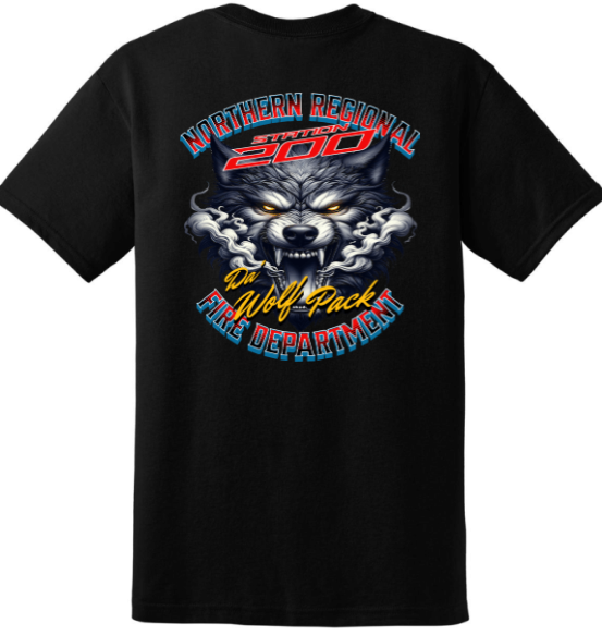 NRFD 8000 WOLF PACK Gildan® - DryBlend® 50 Cotton/50 Poly T-Shirt (BLACK)