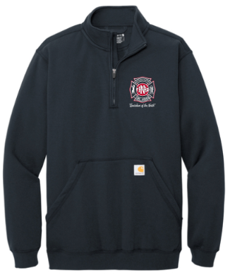 NRFD CT105294  Carhartt® Midweight 1/4-Zip Mock Neck Sweatshirt (NAVY) EMBROIDERED